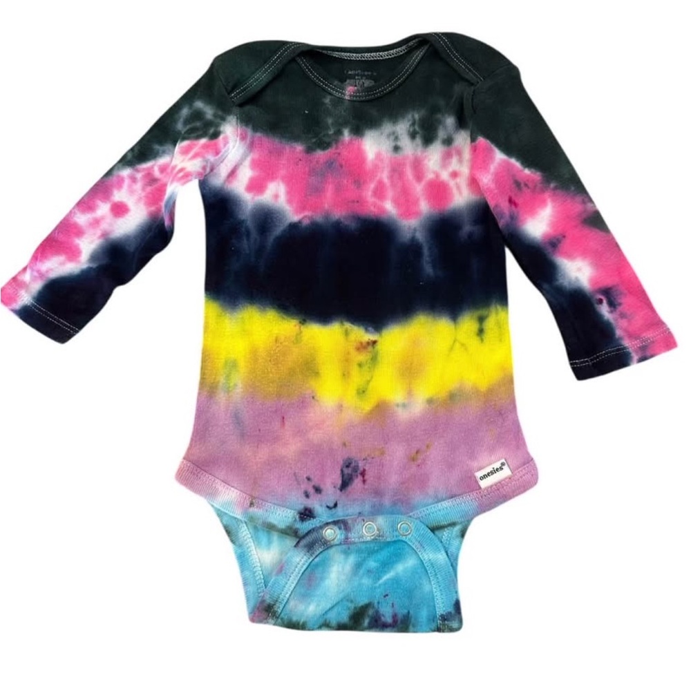 Striped Tie Dye Onesie
